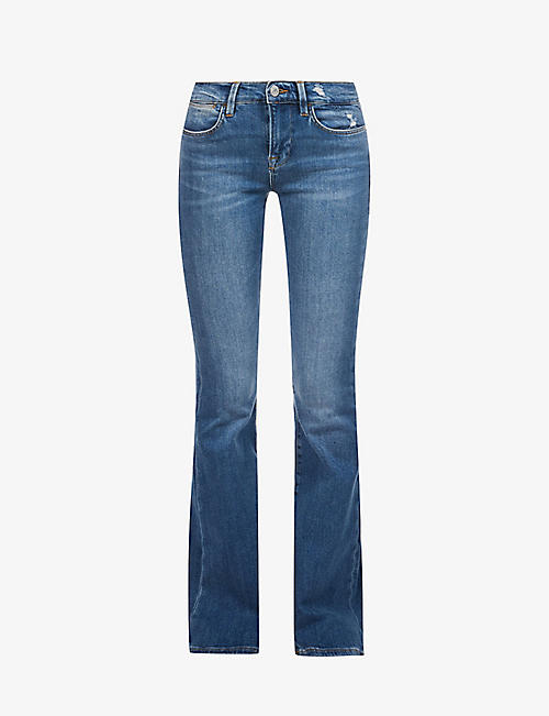 FRAME: Le High Flare high-rise flared stretch-denim jeans