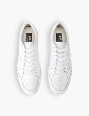 Shop Golden Goose Mens Ballstar Star-embroidered Leather Low-top Trainers Whit In White