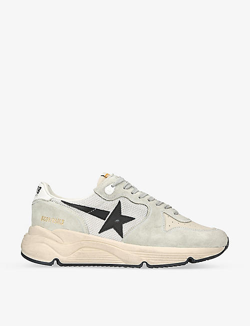 GOLDEN GOOSE: Men's Runner Star 326 chunky-soled suede and leather low-top trainers