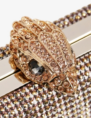 KURT GEIGER LONDON: Crystal Kensington Woven Clutch Bag