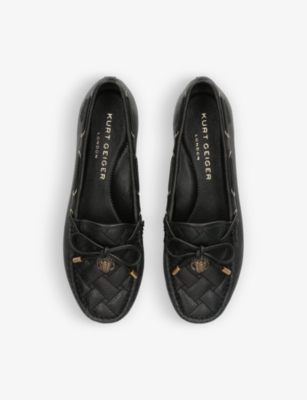 Kurt Geiger Leather Eagle Moccasin In Black
