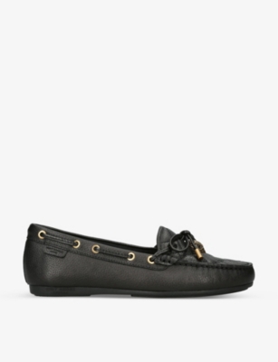 Kurt Geiger Leather Eagle Moccasin In Black