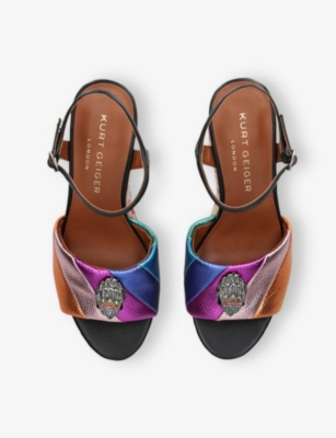 Kensington 105 rainbow-print leather sandals