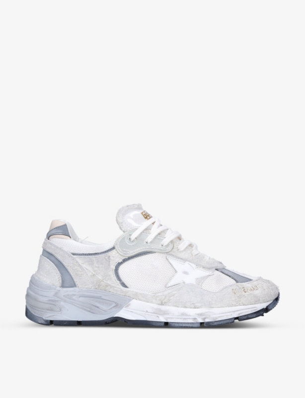 Men’s Dad-Star leather and mesh low-top trainers