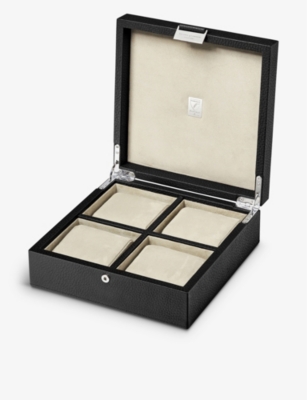 ASPINAL OF LONDON: Grained-leather watch box