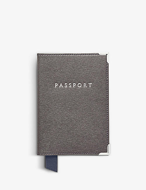 ASPINAL OF LONDON：带标志的皮革护照夹