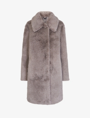 Whistles Imogen Faux Fur Coat In Multi-coloured