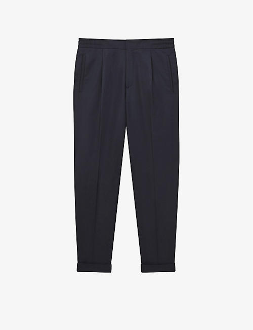 REISS: Brighton relaxed-fit tapered woven trousers