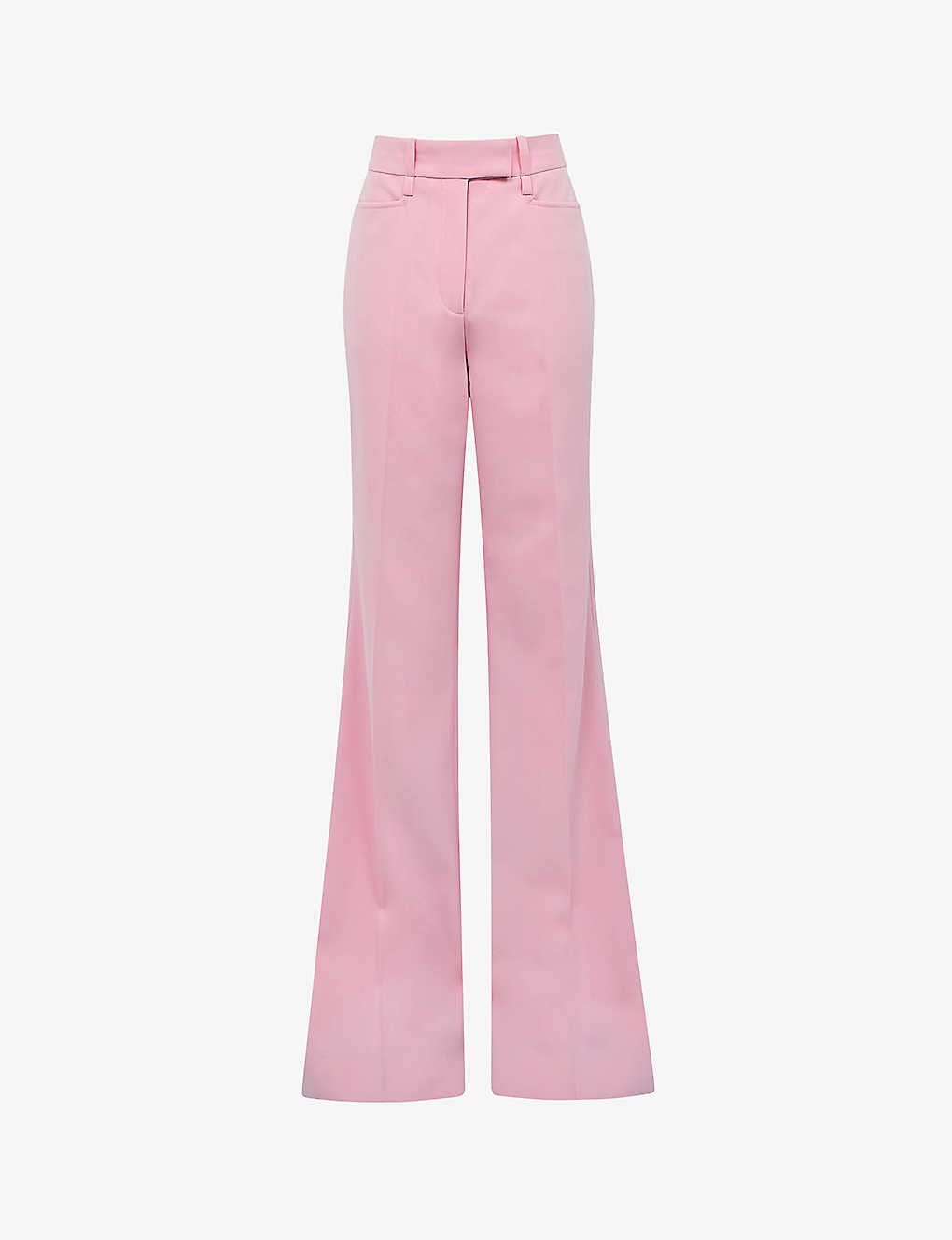 Aura High Waist Flare Trousers In Pink