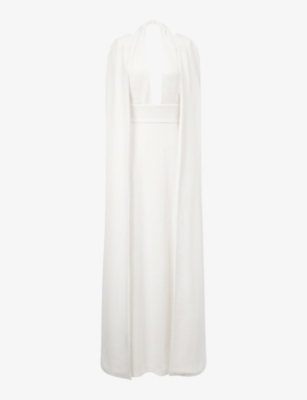 REISS: Grace cape woven maxi dress