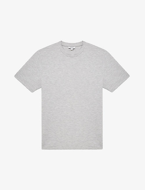 REISS: Cooper slim-fit stretch cotton-blend T-shirt