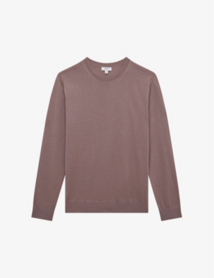 Reiss Mens Woodrose Wessex Slim-fit Wool Jumper In Woodrose