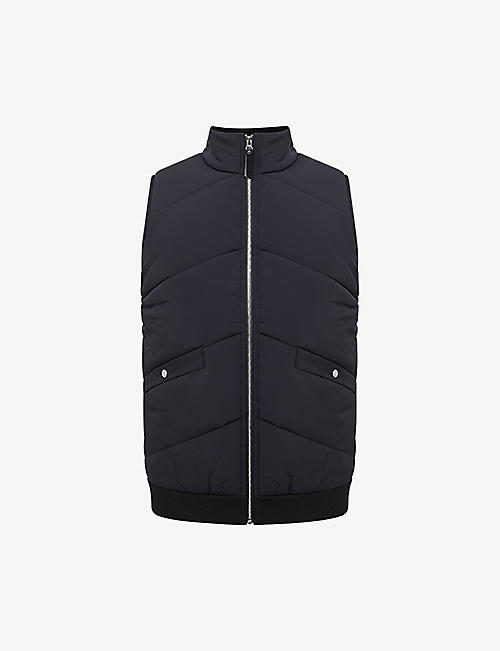 REISS: Morden funnel neck quilted gilet