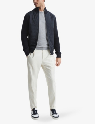 Trainer crewneck stretch-knit jumper