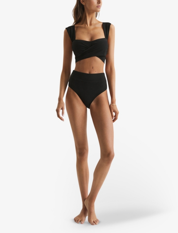 Cristina wrap-front bikini top