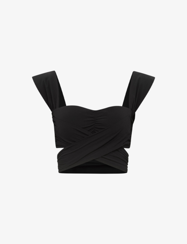 Cristina wrap-front bikini top
