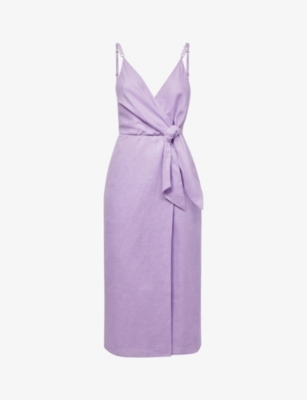 REISS Esme Linen Dress