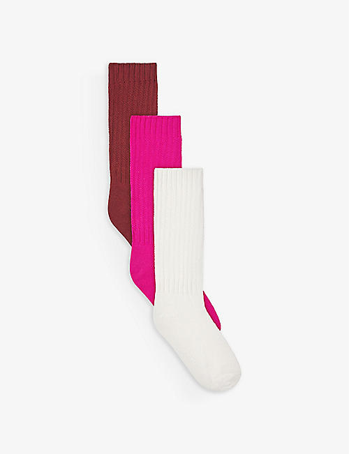 SKIMS: Slouch cotton-blend sock set of three