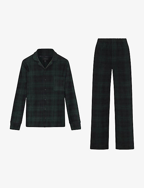 SKIMS: Checked relaxed-fit woven pyjama set