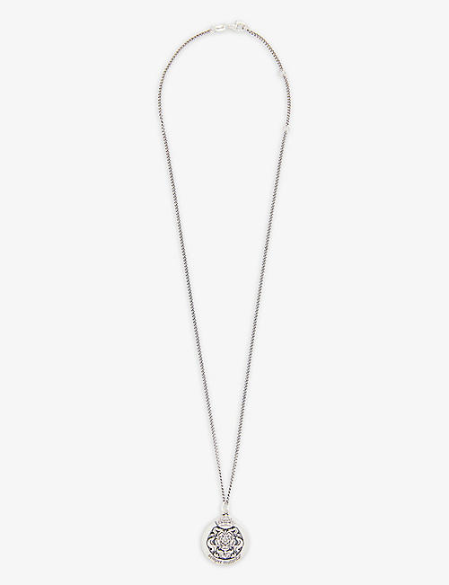 SERGE DENIMES: Tudor Rose sterling silver necklace