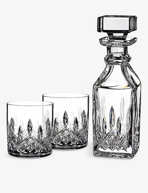 WATERFORD: Lismore Connoisseur decanter and glasses set of two