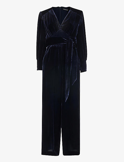 WHISTLES: Puff-sleeve woven jumpsuit