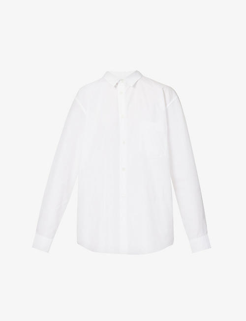 BLACK COMME DES GARCON: Relaxed-fit curved-hem cotton shirt