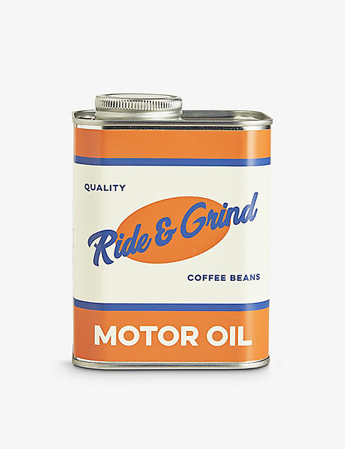 RIDE & GRIND: Ride & Grind Motor Oil coffee bean tin 250g