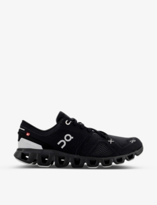 On-running Mens Black Cloud X 3 Mesh Low-top Trainers