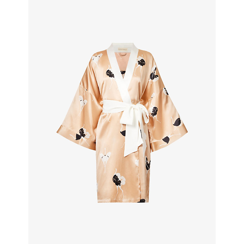 Olivia Von Halle Womens Caprica Ovh Mimi Short Kimono Robe
