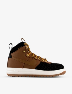 Nike Mens  Lunar Force 1 Duckboot In Ale Brown Black Goldtone