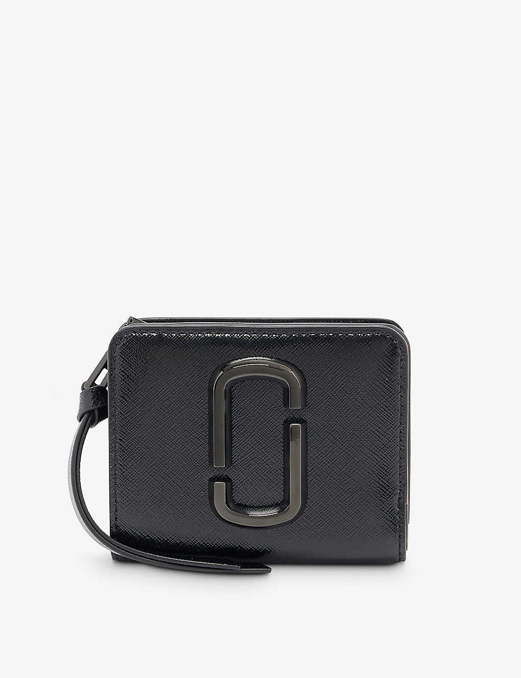 Marc Jacobs Womens Black Snapshot Mini Logo-plaque Leather Wallet