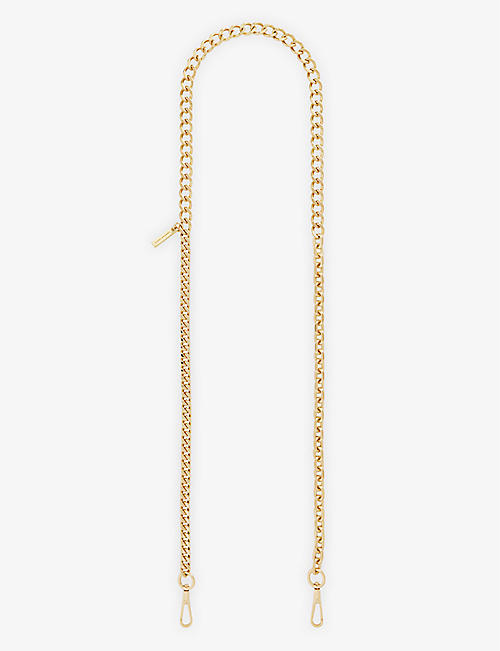 MARC JACOBS: Branded-plaque metal chain strap