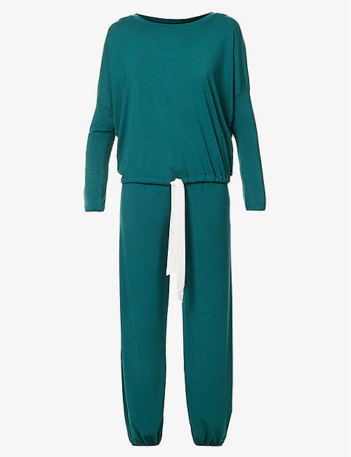 EBERJEY: Gisele slouchy stretch-woven pyjama set