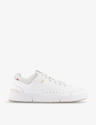 On-running Mens White Gum The Roger Centre Court Faux-leather Low-top Trainers