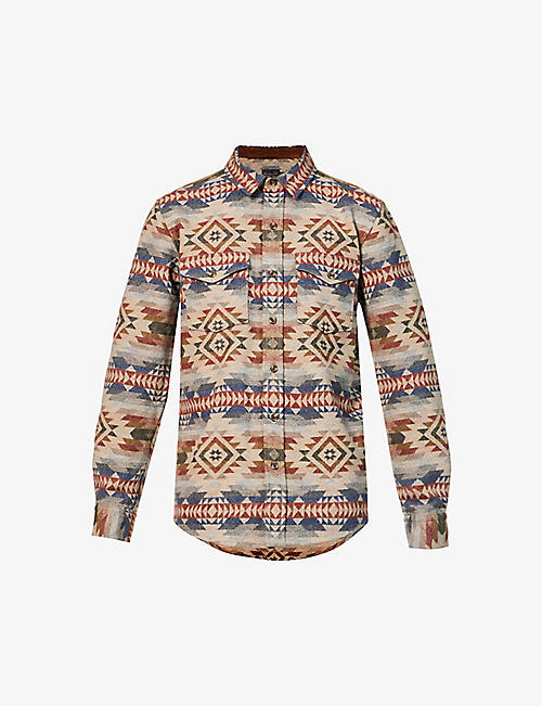 PENDLETON: La Pine patterned wool overshirt