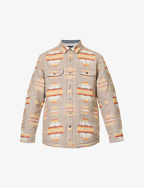 PENDLETON: Fleece-lined patterned relaxed-fit cotton jacket