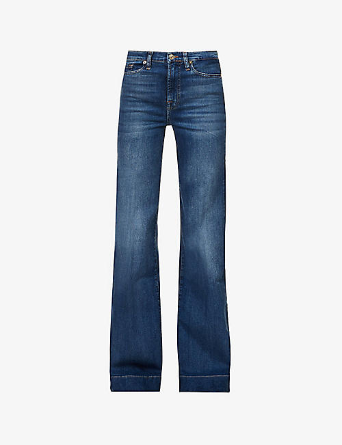 7 FOR ALL MANKIND: Modern Dojo flared high-rise stretch-denim jeans