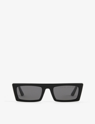 Parley For The Oceans Womens Black Type 03 Low Rectangular-frame Recycled-polypropylene Sunglasses