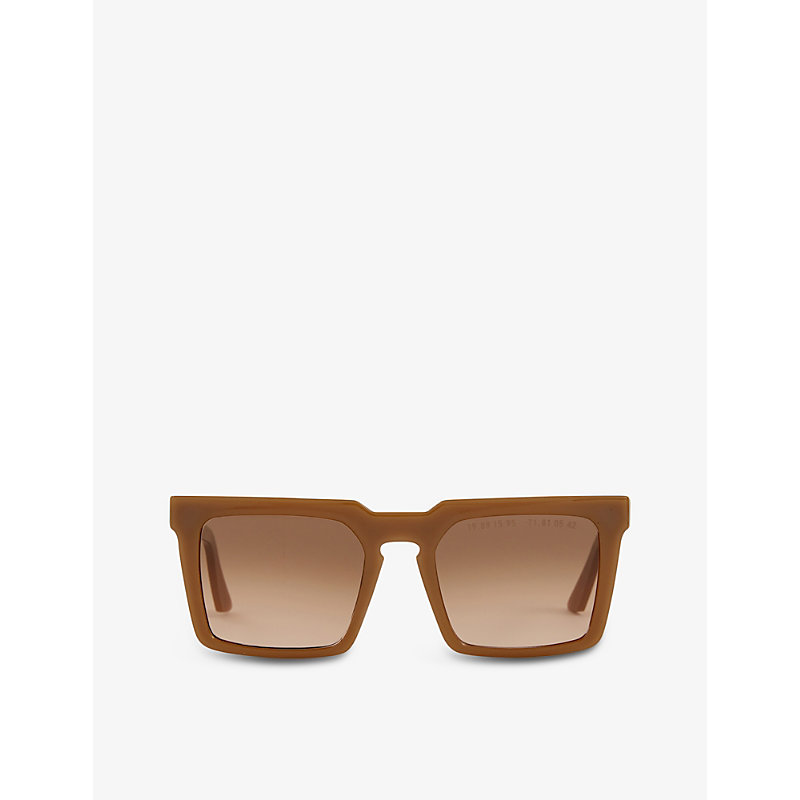 Parley For The Oceans Cw0001s-pa-003-light Degbrown Clean Waves Type 02 Tall Recycled-polypropylene Sunglasses In Light Brown / Brown