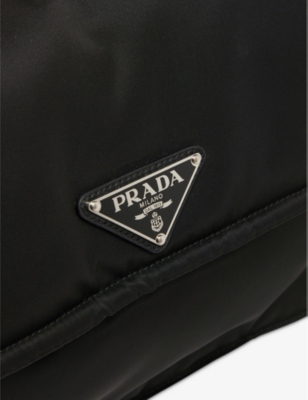 Prada Small Padded Re-nylon Shoulder Bag In Black
