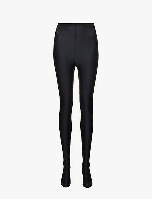 SAINT LAURENT: Collant high-rise stretch-woven tights