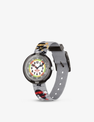 FLIK FLAK: FBNP203 Wakuwaku bio-sourced plastic and recycled-PET quartz watch