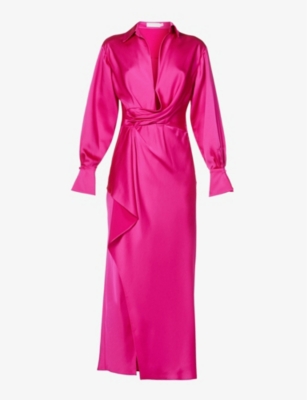 Simkhai Talita Midi Dress In Bougainvillea