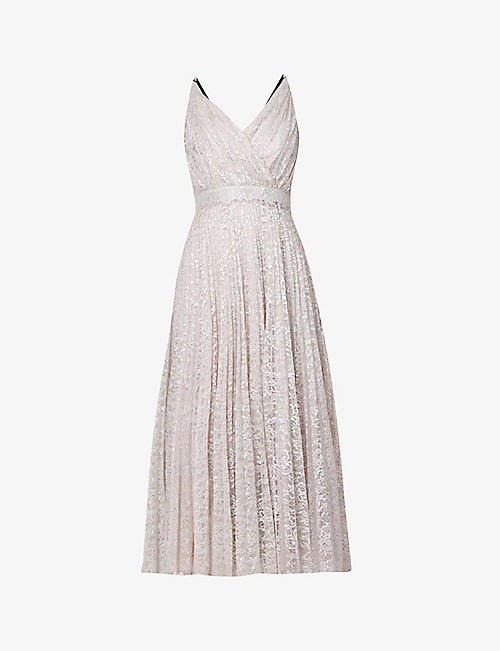ERDEM: Dorinda rhinestone-embellished lace midi dress