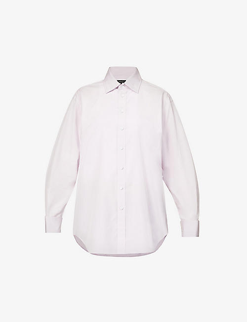 RAG & BONE: Diana long-sleeved cotton-poplin shirt