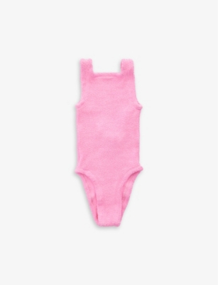 HUNZA G: Classic square-neck swimsuit 1-6 years