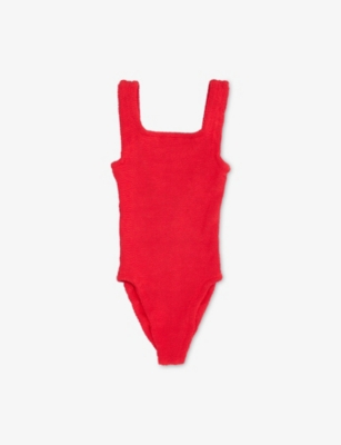 HUNZA G: Classic square-neck swimsuit 7 - 12 years