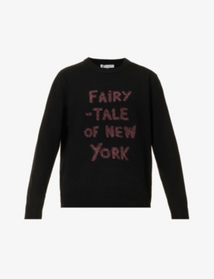 Bella Freud Fairytale Of New York Wool-blend Sweater In Black