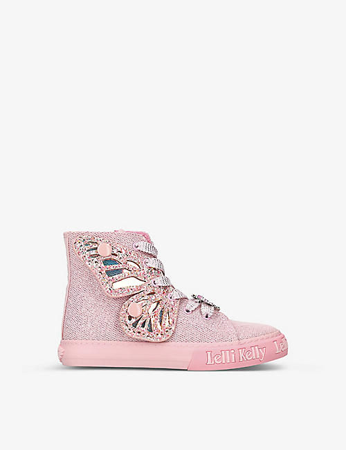 LELLI KELLY: Unicorn wings canvas mid-top trainers 4-9 years